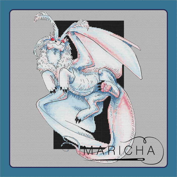 Dragon Moth - PDF Cross Stitch Pattern