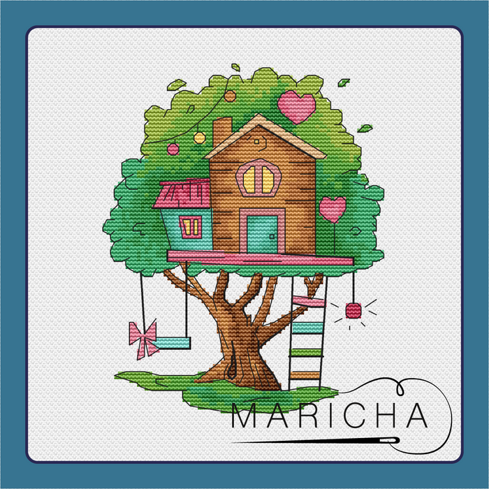Treehouse. Summer - PDF Cross Stitch Pattern