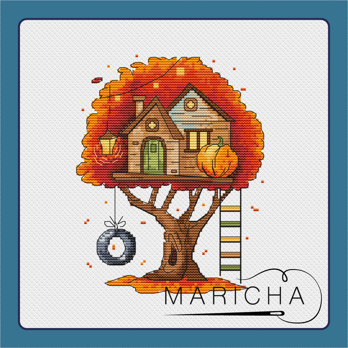 Treehouse. Autumn - PDF Cross Stitch Pattern