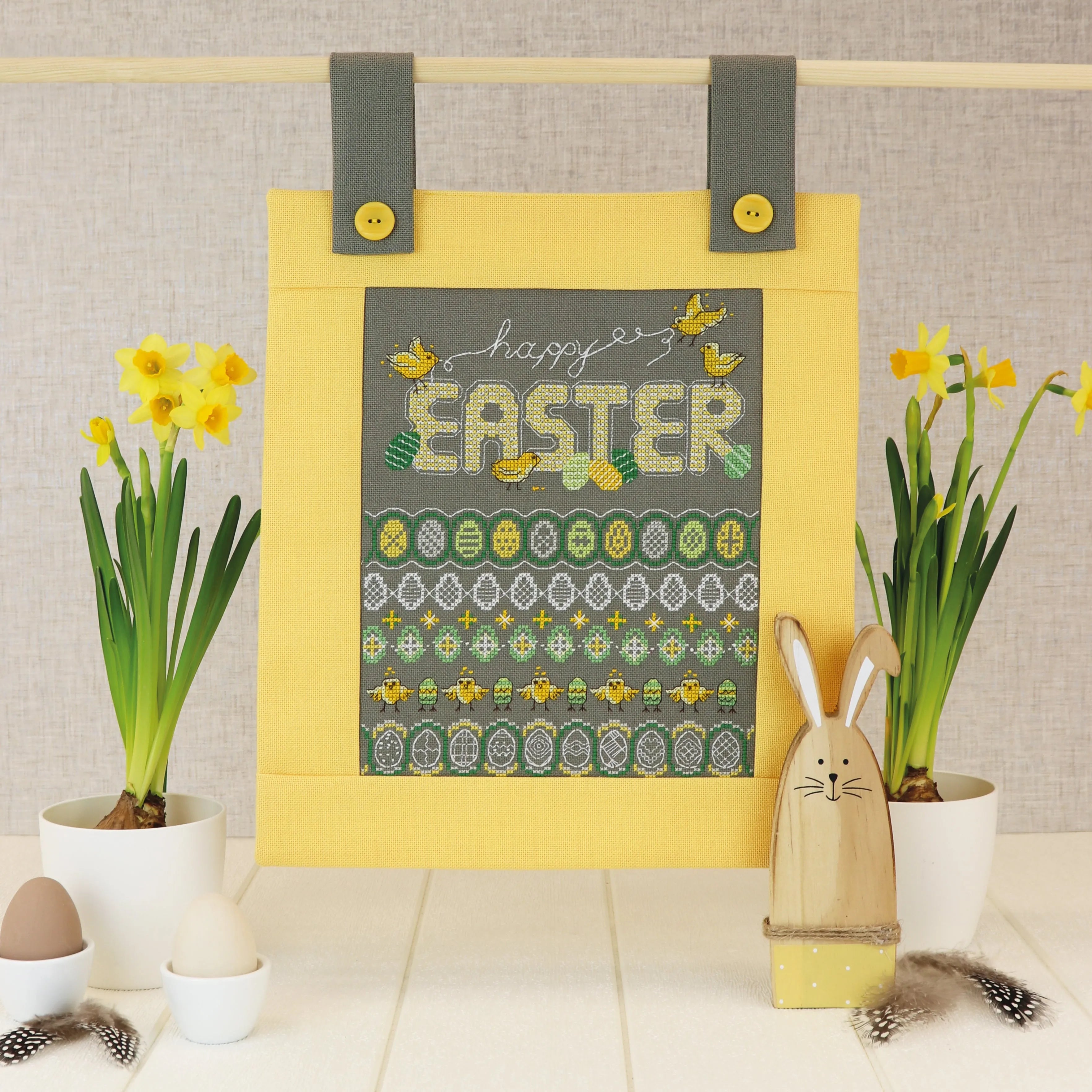 Happy Easter - Free PDF Cross Stitch Pattern – Wizardi