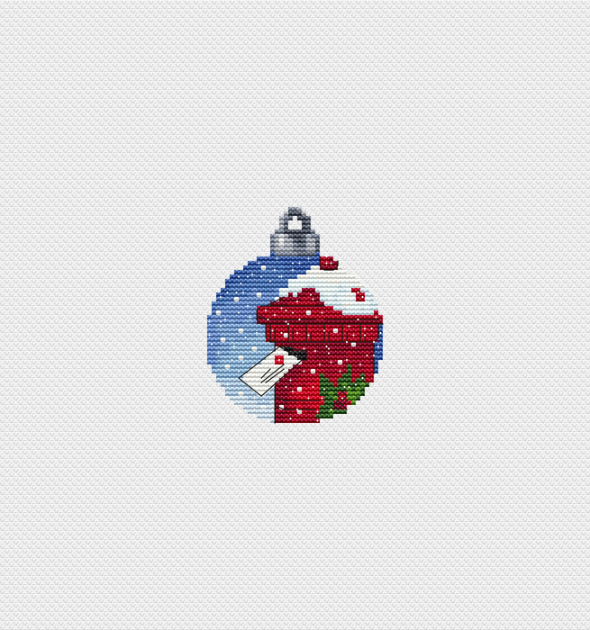 Christmas ball. Mail - PDF Cross Stitch Pattern