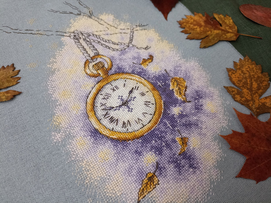 Autumn on the Clock - PDF Cross Stitch Pattern