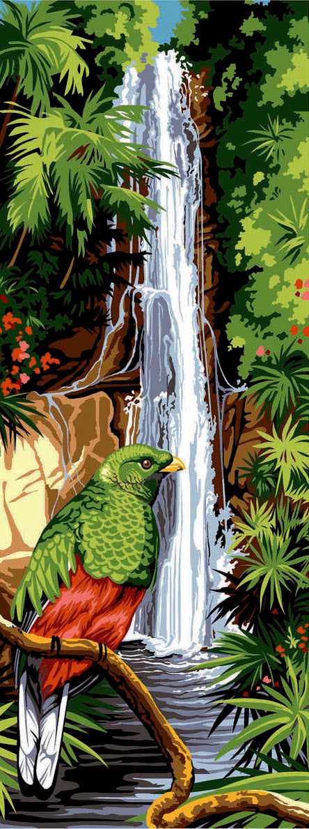 Quetzal Printed Tapestry Canvas 9.84x23.62in DMC Thread Gobelin