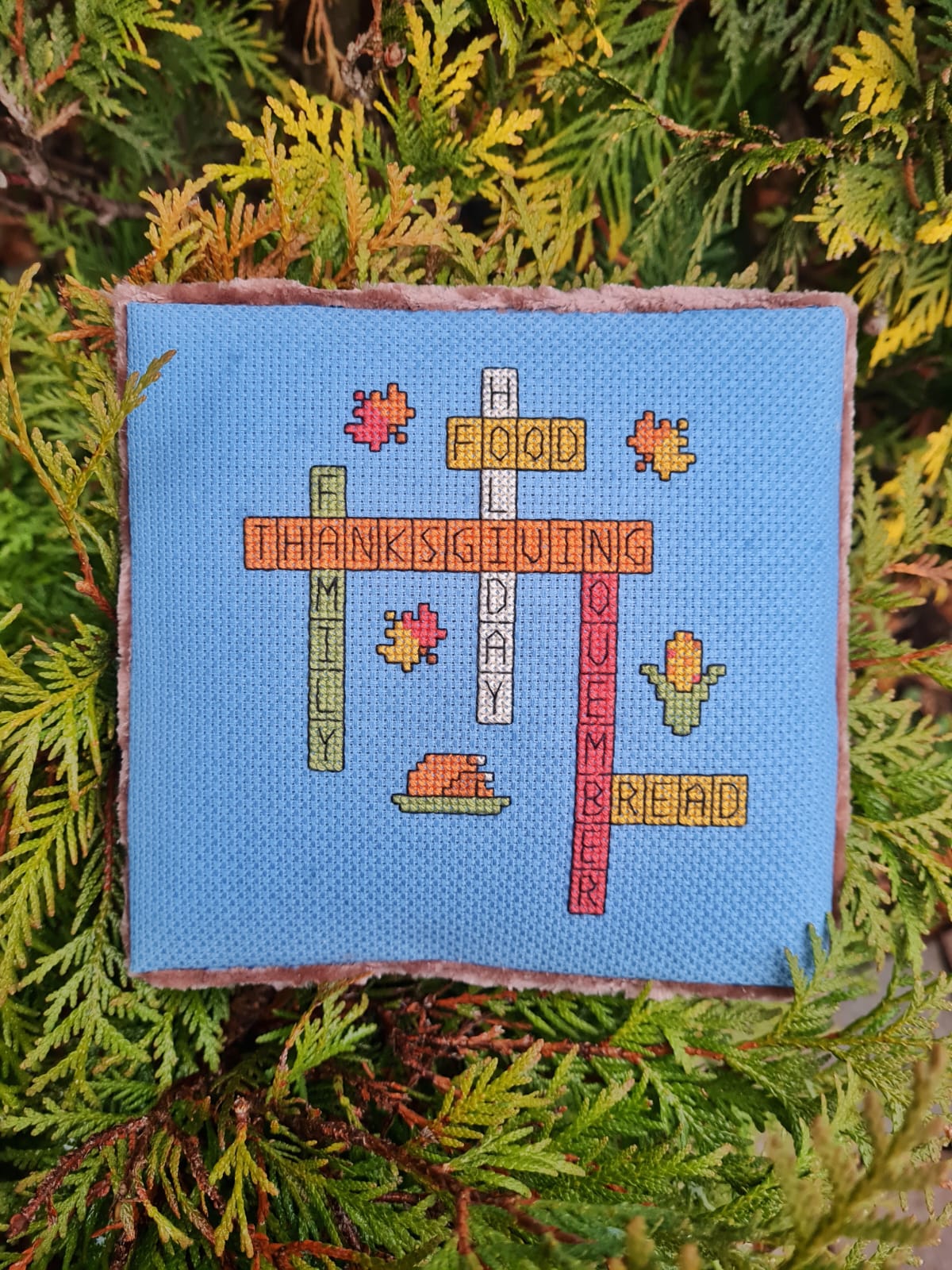 Thanksgiving crossword PDF Cross Stitch Pattern Wizardi