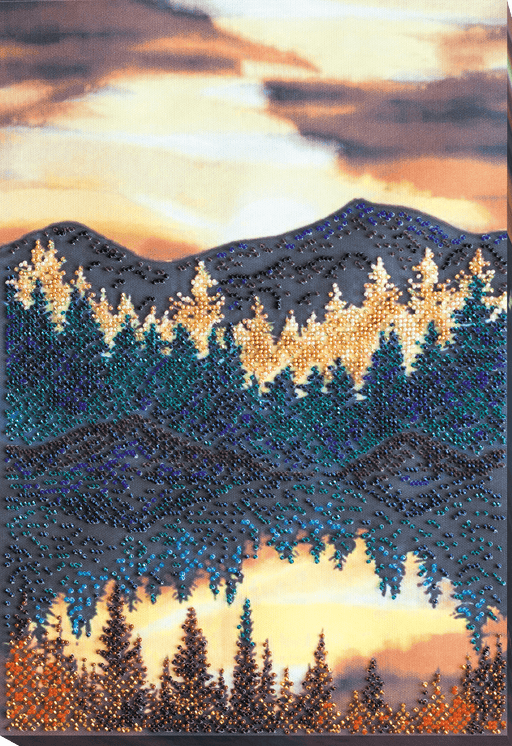 Bead Embroidery Kit - At a lake AB-845 - Wizardi
