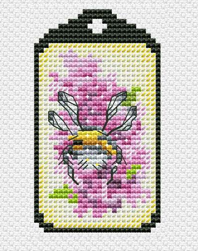 Keychains. Bumblebee - PDF Cross Stitch Pattern