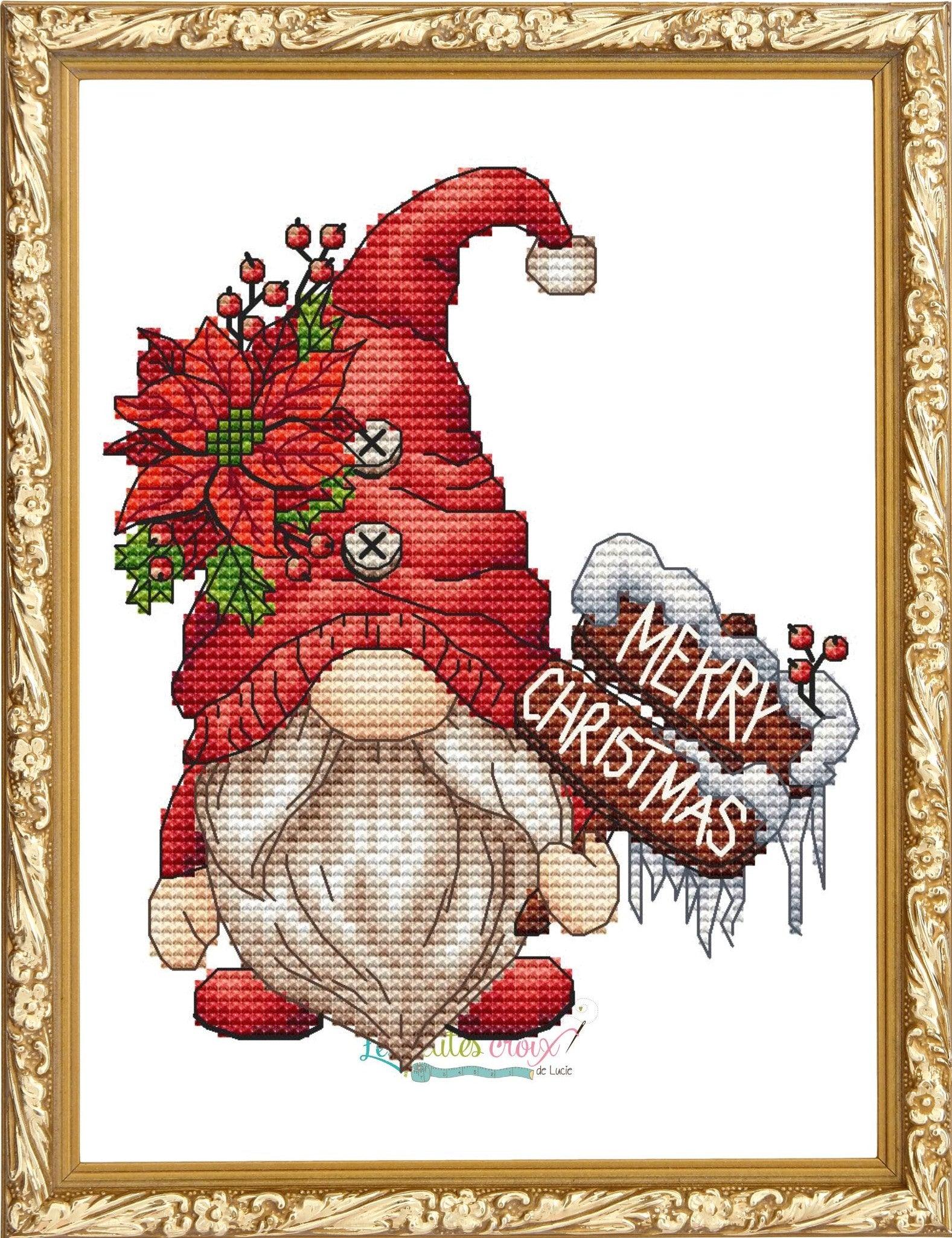 Christmas Gnome - PDF Cross Stitch Pattern