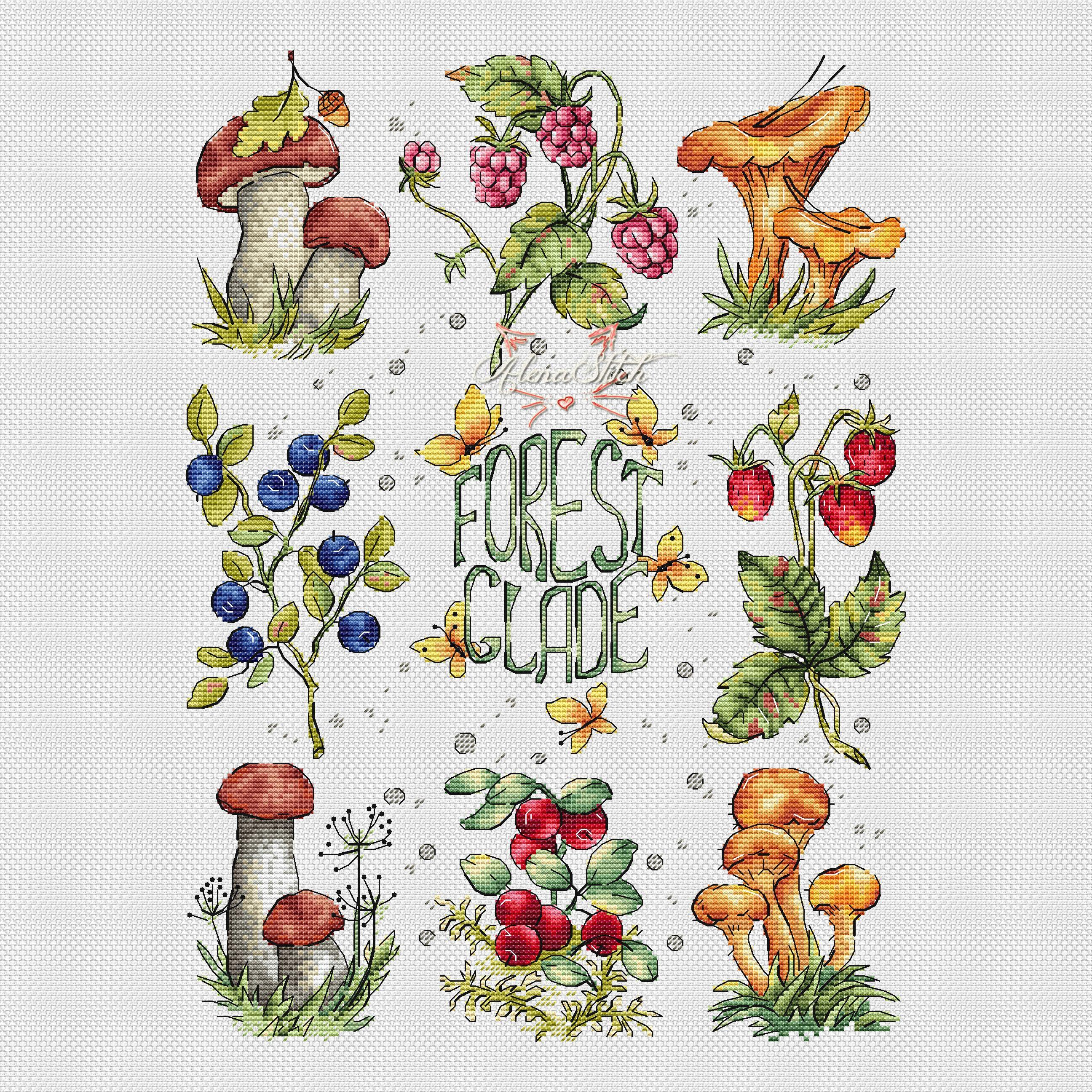 Forest glade - PDF Cross Stitch Pattern – Wizardi