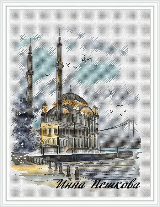 Ortakoy Mosque - PDF Cross Stitch Pattern - Wizardi