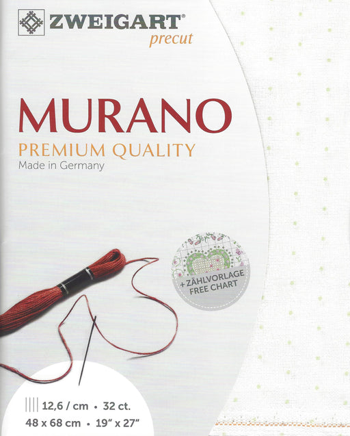 Precut Zweigart Murano Mini Dots 32 count Soft Cream 3984/1439 - Wizardi