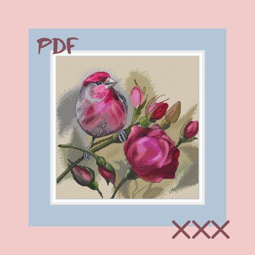 Roses - PDF Cross Stitch Pattern - Wizardi