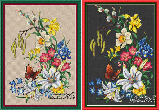 Spring Bouquet - PDF Cross Stitch Pattern - Wizardi