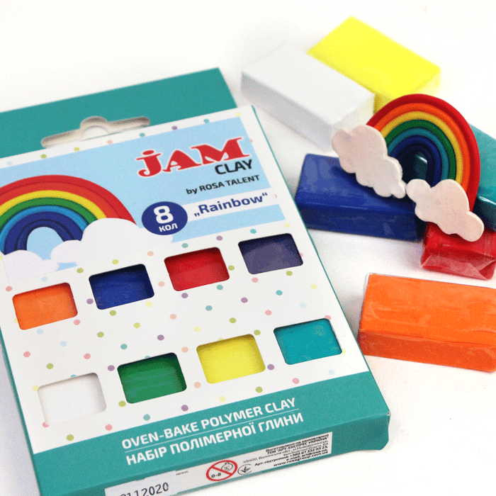 Rosa Talent Rainbow - Polymer Clay Set. 8*0.04 lb. Jam Clay.