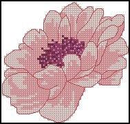 Flower - PDF Free Cross Stitch Pattern - Wizardi