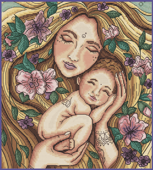 Mothers Love - PDF Cross Stitch Pattern - Wizardi