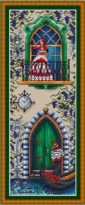 Venice Balcony - PDF Cross Stitch Pattern - Wizardi