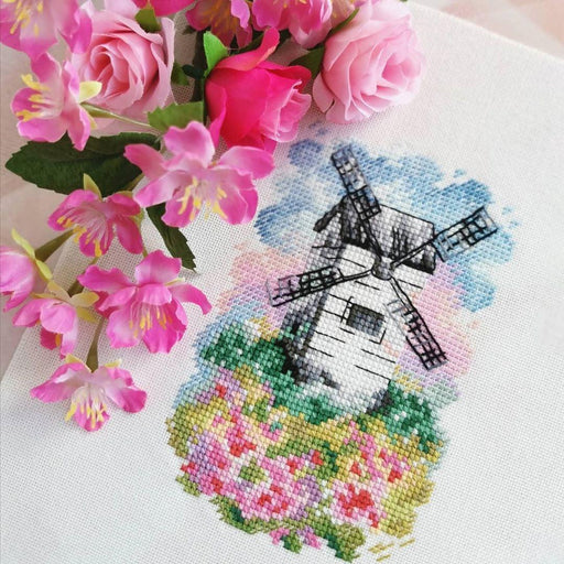 Windmill. Spring - PDF Cross Stitch Pattern - Wizardi