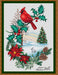 Winter Cardinal - PDF Cross Stitch Pattern - Wizardi