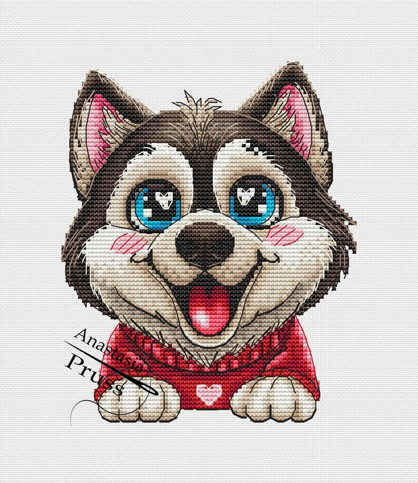 Husky puppy - PDF Cross Stitch Pattern