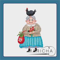 Granny and the Chicken - PDF Cross Stitch Pattern
