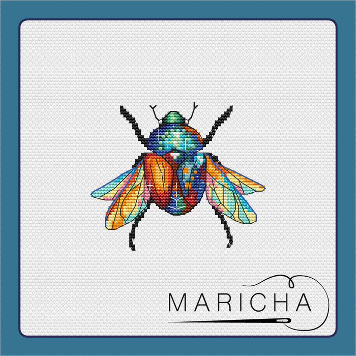 Cosmo the Goliath Beetle - PDF Cross Stitch Pattern