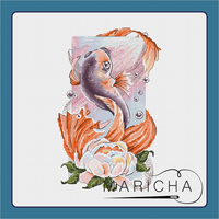 In the Morning Light. Carp - PDF Cross Stitch Pattern