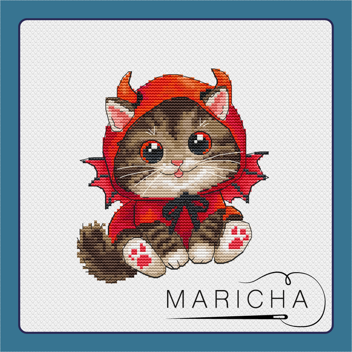 The Devils Cat - PDF Cross Stitch Pattern