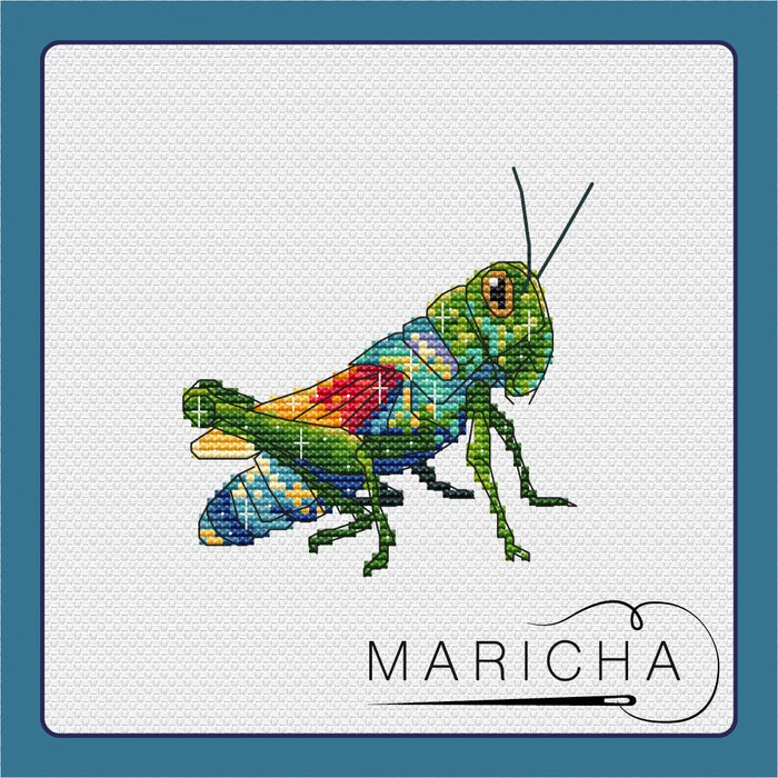 Cosmo the Grasshopper - PDF Cross Stitch Pattern