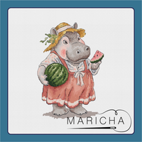 The Hippopotamus - PDF Cross Stitch Pattern