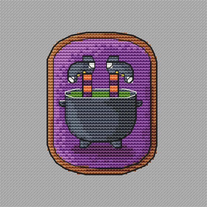 In the witch's cauldron - PDF Cross Stitch Pattern