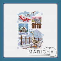 In Winter in the Village - PDF Cross Stitch Pattern