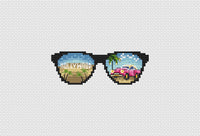 Sunglasses Hollywood - PDF Cross Stitch Pattern