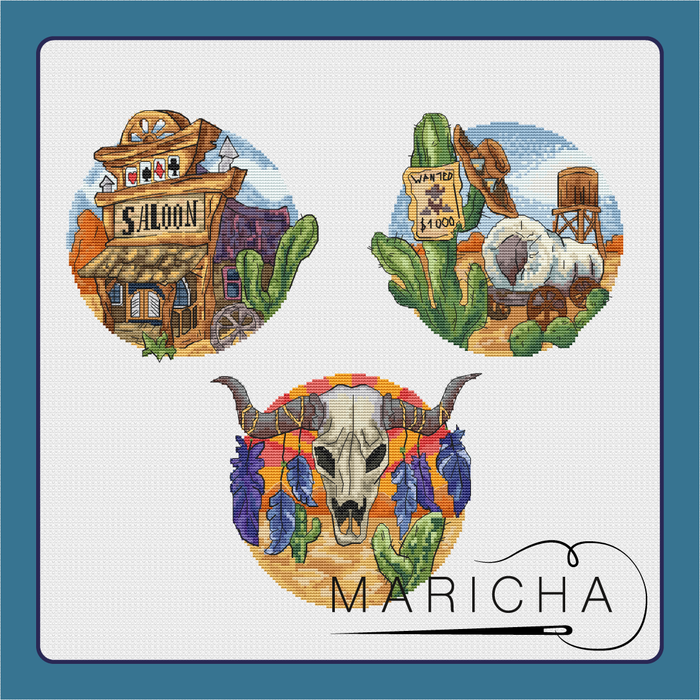 The Wild West Set - PDF Cross Stitch Pattern