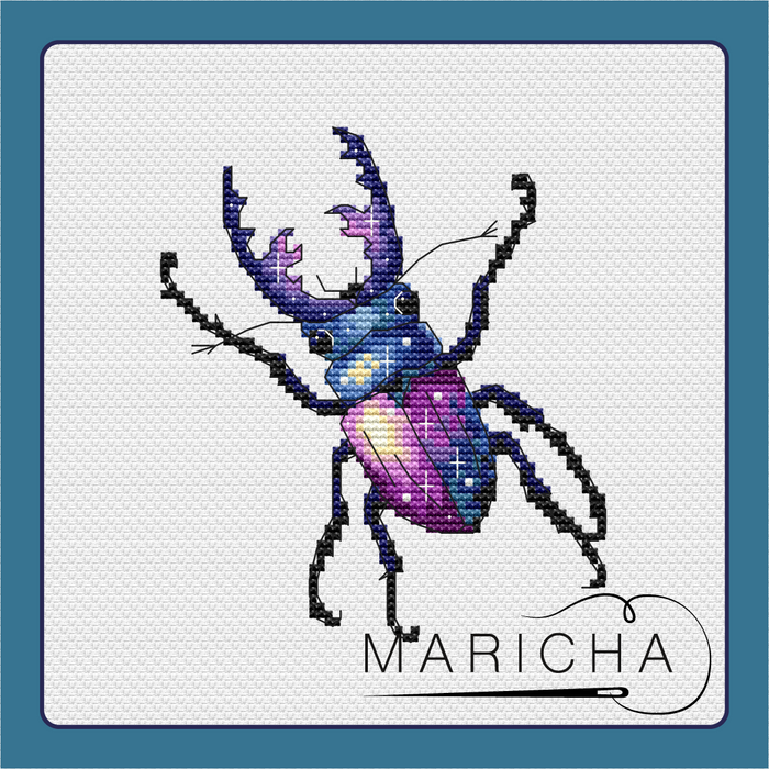 Cosmo the Stag Beetle - PDF Cross Stitch Pattern