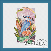 In the Morning Light. The Kingfisher - PDF Cross Stitch Pattern