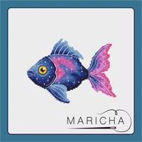 Space Fish - PDF Cross Stitch Pattern
