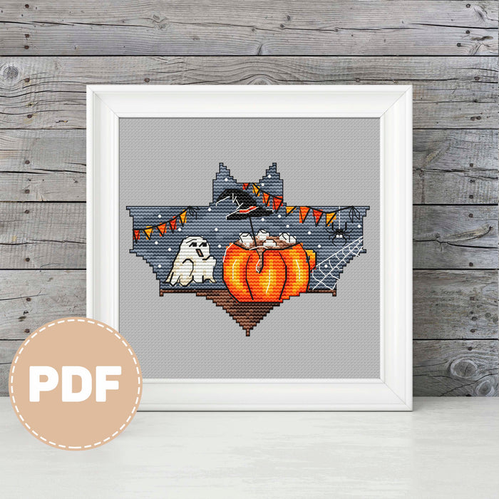 A treat for the ghost - PDF Cross Stitch Pattern