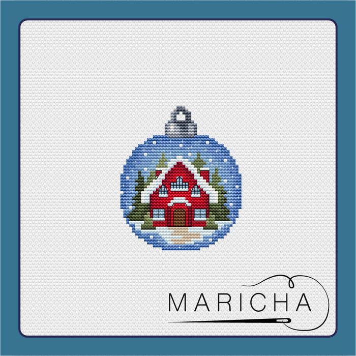 Christmas ornament. House - PDF Cross Stitch Pattern