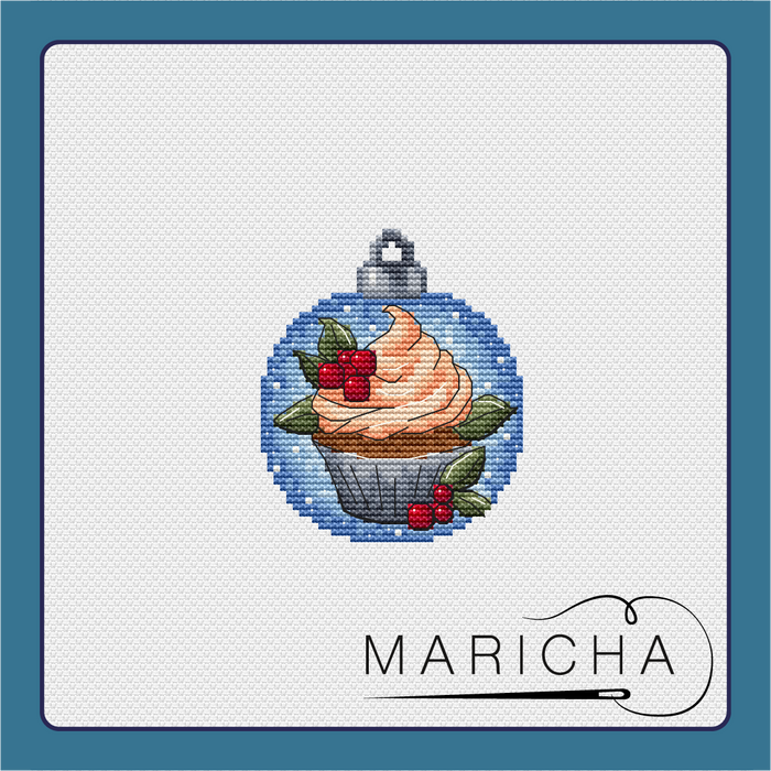 Christmas ornament. Muffin - PDF Cross Stitch Pattern