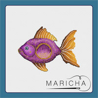 Patterned Fish - PDF Cross Stitch Pattern