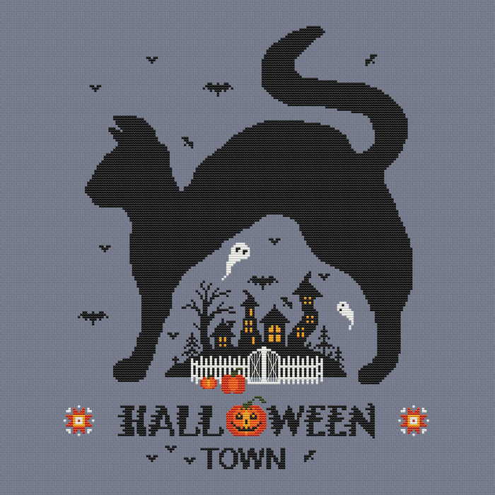 Halloween town - PDF Cross Stitch Pattern