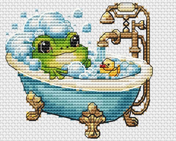 Frogs. Neaty - PDF Cross Stitch Pattern