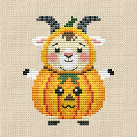 Pumpkin Goat - PDF Cross Stitch Pattern