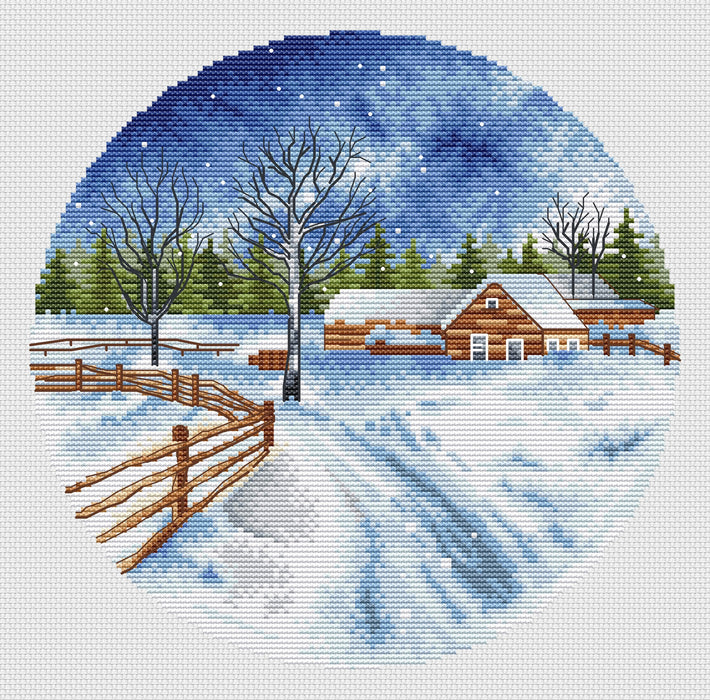 Winter Landscape - PDF Cross Stitch Pattern