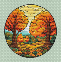 Golden Autumn - PDF Cross Stitch Pattern