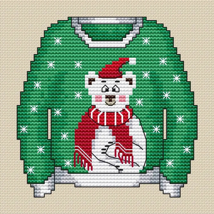 Sweater. The White Bear - PDF Cross Stitch Pattern