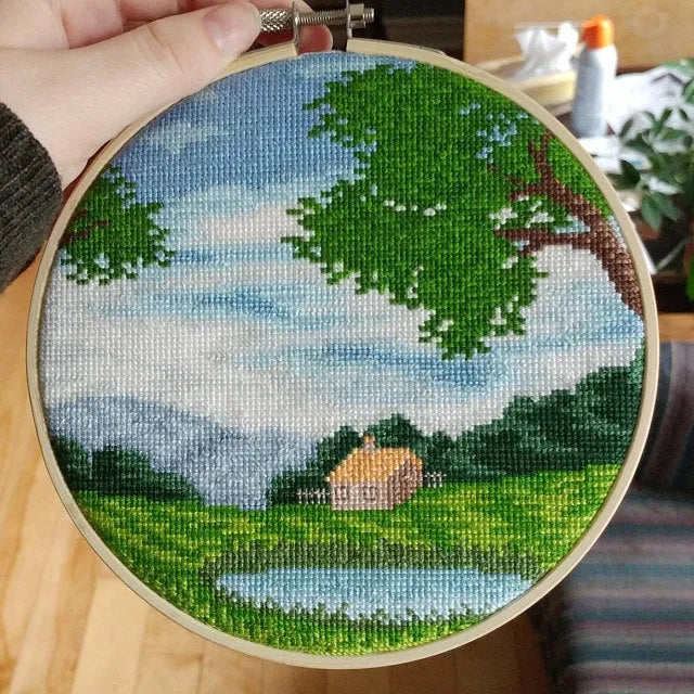 Round Landscapes. Landscape 25 - PDF Cross Stitch Pattern