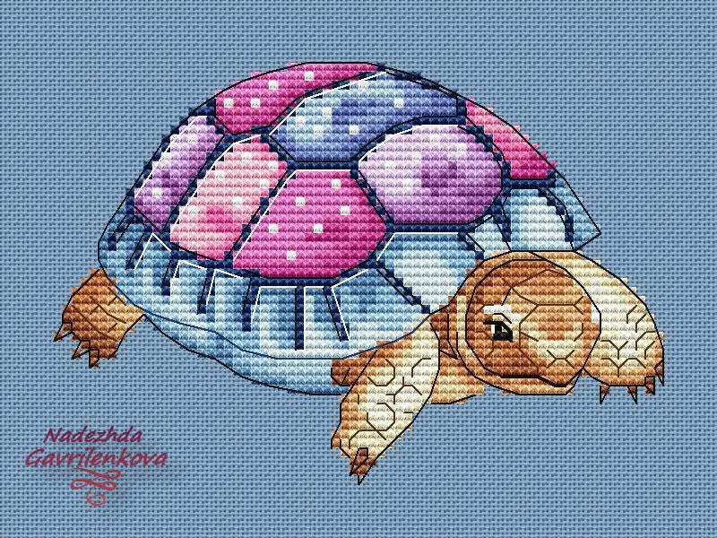 Space Turtle - PDF Cross Stitch Pattern