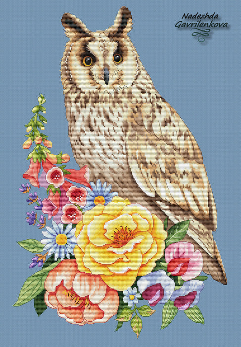 Summer Owl - PDF Cross Stitch Pattern