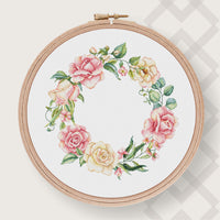 Wreath of Roses - PDF Cross Stitch Pattern